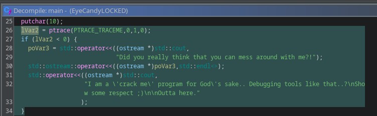 Debugger resistance